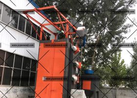鹽城：Q37100吊鉤式拋丸機清理大型工件，重型工件效果
